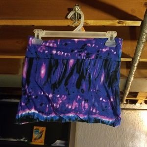 Purple multicolor mini skirt